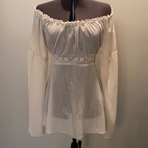 Xhilaration Off the Shoulder Boho Blouse Size L